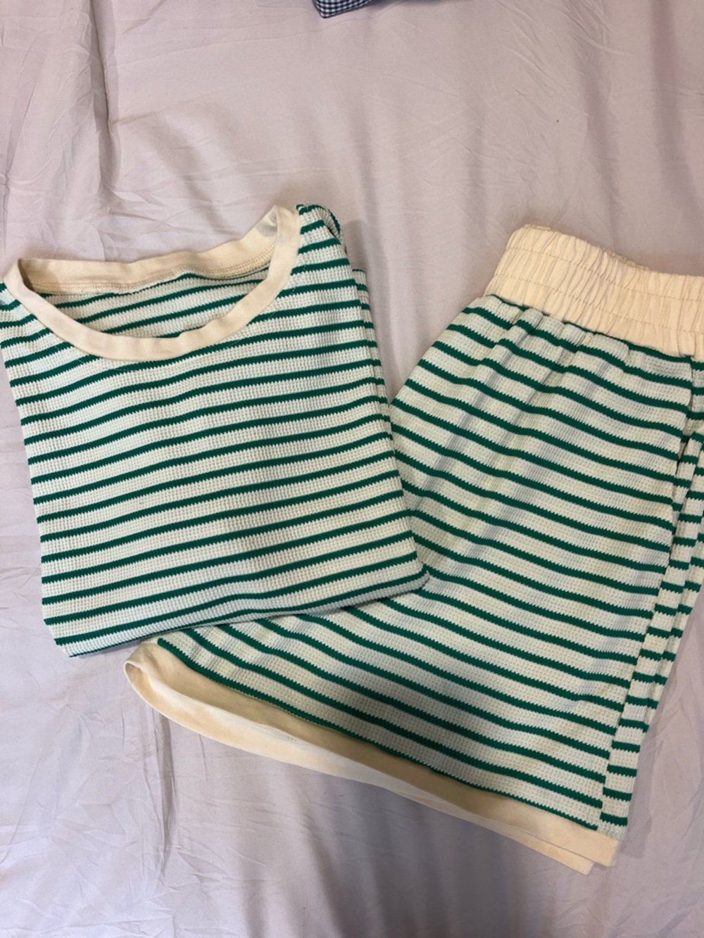 Striped Matching Shorts Set